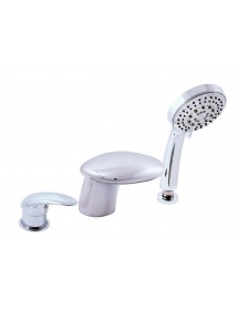 Mitigeur baignoire à cascade 3 trous DANUBE en laiton chromé