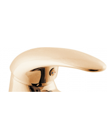 Mitigeur baignoire à cascade DUNAJ 4 trous avec inverseur laiton doré