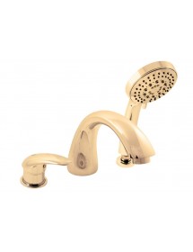 Mitigeur baignoire DUNAJ 3 trous en laiton doré