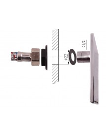 Mitigeur baignoire à cascade DANUBA 4 trous en laiton chromé