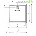 Grand receveur de douche acrylique rectangulaire  RIHO ZURICH 262 130x90x4,5cm