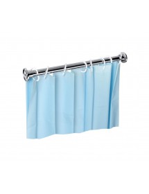 Tringle droit pour rideau de douche en acier poli