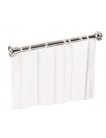 Tringle droit pour rideau de douche en acier poli Tringle droit pour rideau de douche en acier poli