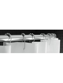 Tringle droit pour rideau de douche en acier poli Tringle droit pour rideau de douche en acier poli