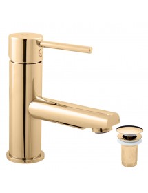 Mitigeur lavabo SEINA avec bonde laiton doré
