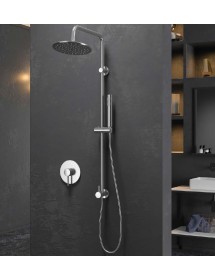 Set de douche mural chromé LUCY avec douchette