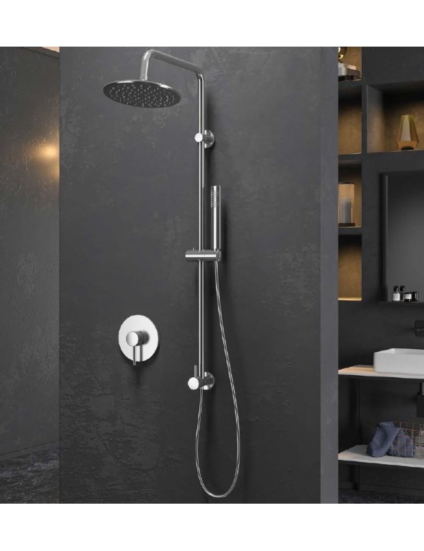 Set de douche mural chromé LUCY avec douchette