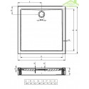 Receveur de douche acrylique rectangulaire RIHO DAVOS 275 80x120x4,5 cm
