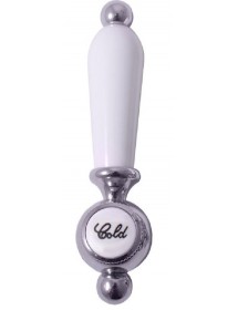 Mélangeur lavabo rétro 3 trous MORAVA en laiton chromé avec bonde