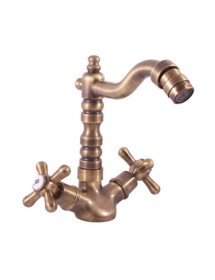 Mélangeur bidet long MORAVA sans siphon en laiton bronze