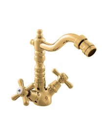Mélangeur bidet long MORAVA sans siphon en laiton doré