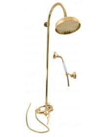 Colonne de douche LABE avec douchette en laiton doré H.111cm