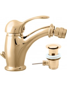 Mitigeur bidet LABE avec pop-up en laiton doré