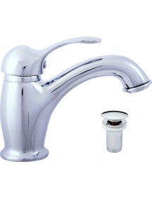 Mitigeur lavabo LABE laiton chromé avec pop-up