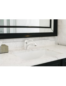 Mitigeur lavabo LABE laiton chromé blanc brillant avec pop-up