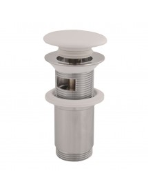 Mitigeur lavabo LABE laiton chromé blanc brillant avec pop-up