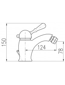 Mitigeur bidet LABE en laiton noir avec siphon