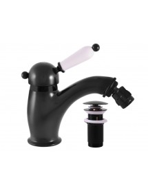 Mitigeur bidet LABE en laiton noir avec siphon