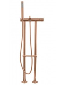 Mitigeur baignoire sur pied SEINA en laiton rose gold poli H. 106 cm