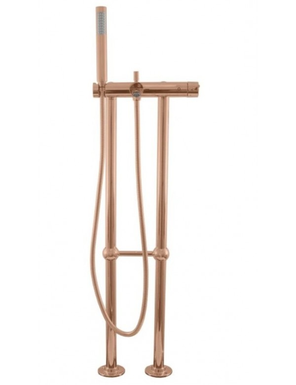 Mitigeur baignoire sur pied SEINA en laiton rose gold poli H. 106 cm Mitigeur baignoire sur pied SEINA en laiton rose gold poli H. 106 cm