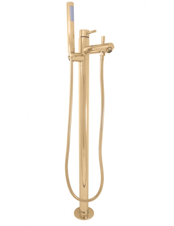 Mitigeur baignoire sur pied SEINA en laiton doré H. 93,2 cm Mitigeur baignoire sur pied SEINA en laiton doré H. 93,2 cm