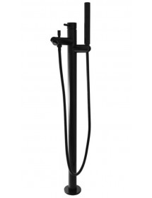 Mitigeur baignoire sur pied SEINA en laiton noir H. 93,2 cm