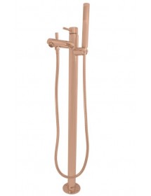 Mitigeur baignoire sur pied SEINA en laiton rose gold poli H. 93,2 cm