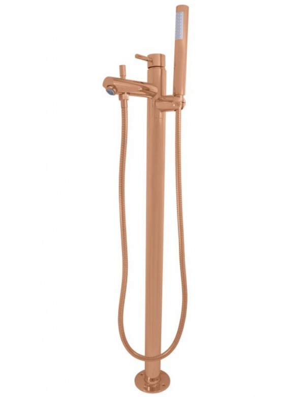 Mitigeur baignoire sur pied SEINA en laiton rose gold brossé H. 93,2 cm Mitigeur baignoire sur pied SEINA en laiton rose gold brossé H. 93,2 cm