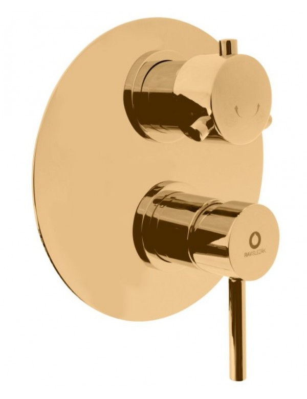 Mitigeur douche encastrable SEINA avec arrêt automatique laiton doré brossé Mitigeur douche encastrable SEINA avec arrêt automatique laiton doré brossé