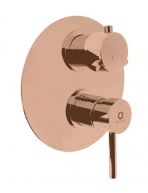 Mitigeur douche encastrable SEINA avec arrêt automatique laiton rose gold poli