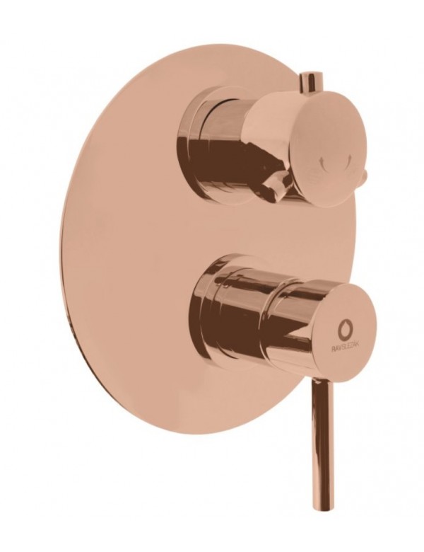 Mitigeur douche encastrable SEINA avec arrêt automatique laiton rose gold poli