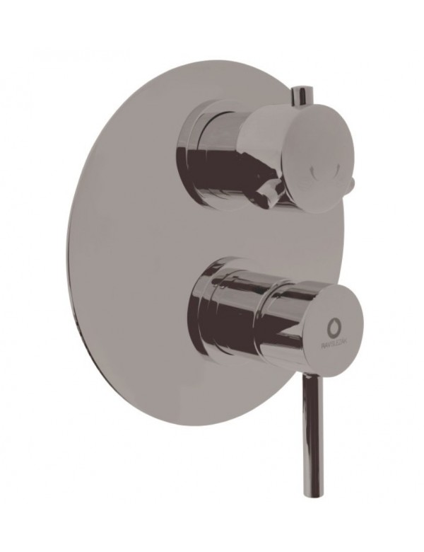 Mitigeur douche encastrable SEINA avec arrêt automatique laiton gris métal poli Mitigeur douche encastrable SEINA avec arrêt automatique laiton gris métal poli