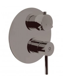 Mitigeur douche encastrable SEINA avec arrêt automatique laiton gris métal brossé