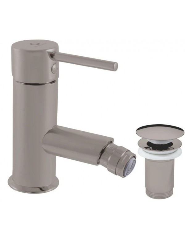 Mitigeur bidet SEINA avec bonde laiton gris métal brossé Mitigeur bidet SEINA avec bonde laiton gris métal brossé