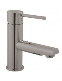 Mitigeur lavabo SEINA sans bonde laiton gris métal poli