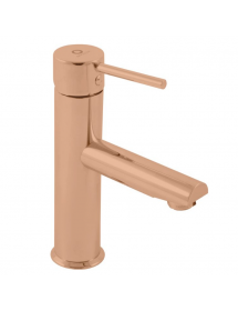 Mitigeur lavabo SEINA en laiton rose gold poli H. 19,8 cm