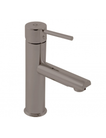 Mitigeur lavabo SEINA en laiton  gris métal brossé H. 19,8 cm