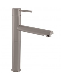 Mitigeur lavabo haut SEINA 30,6 cm en laiton gris métal brossé