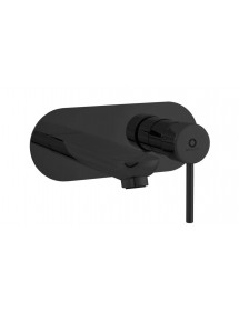 Mitigeur lavabo mural encastrable SEINA en laiton noir mat
