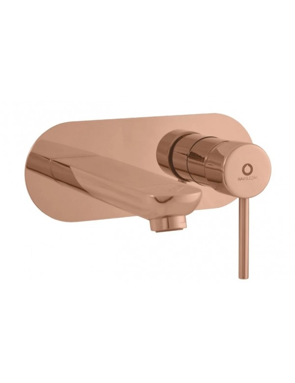 Mitigeur lavabo mural encastrable SEINA en laiton rose gold poli Mitigeur lavabo mural encastrable SEINA en laiton rose gold poli