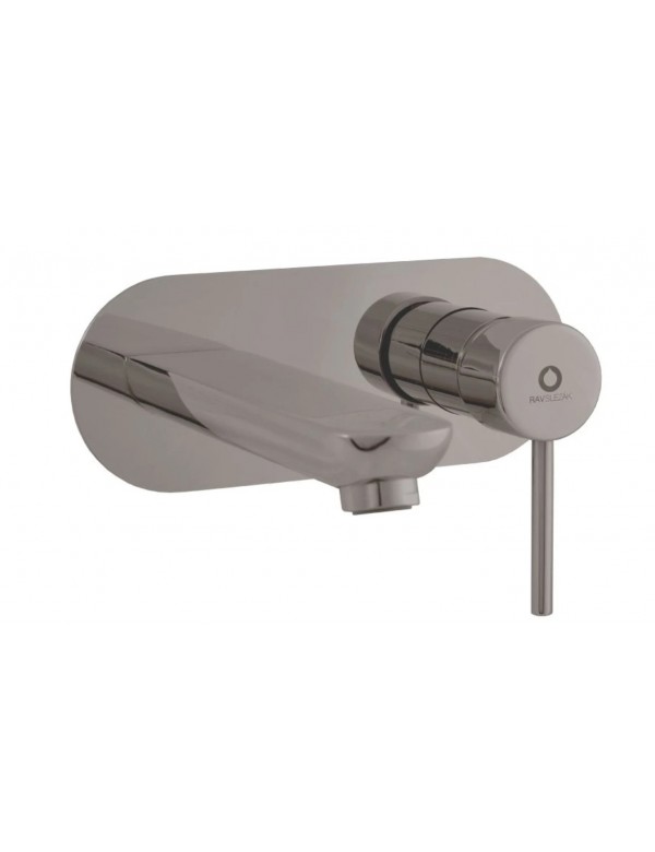 Mitigeur lavabo mural encastrable SEINA en laiton gris métal poli Mitigeur lavabo mural encastrable SEINA en laiton gris métal poli