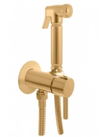 Mitigeur bidet encastrable SEINA avec douchette en laiton doré brossé
