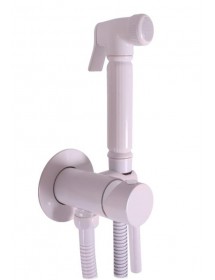 Mitigeur bidet encastrable SEINA avec douchette en laiton blanc