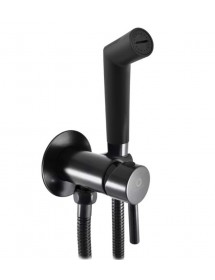 Mitigeur bidet encastrable SEINA avec douchette en laiton noir mat