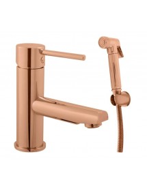Mitigeur bidet SEINA avec douchette en laiton rose gold brossé