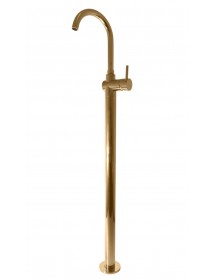 Mitigeur lavabo sur pied SEINA en laiton doré H. 115 cm