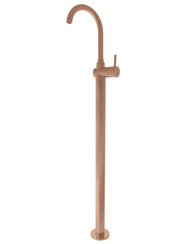 Mitigeur lavabo sur pied SEINA en laiton rose gold poli H. 115 cm Mitigeur lavabo sur pied SEINA en laiton rose gold poli H. 115 cm