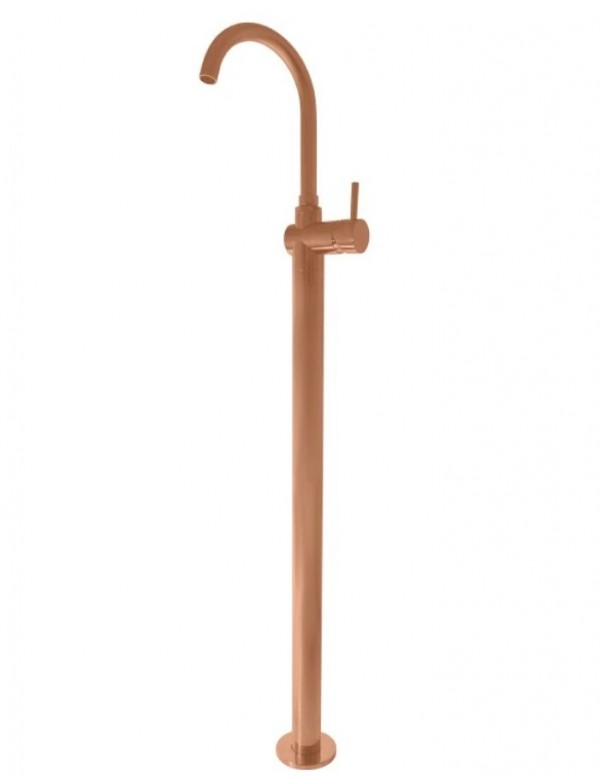 Mitigeur lavabo sur pied SEINA en laiton rose gold brossé H. 115 cm Mitigeur lavabo sur pied SEINA en laiton rose gold brossé H. 115 cm