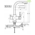 Mitigeur évier SEINA avec séparateur d'eau potable et d'usage H.33,5 cm