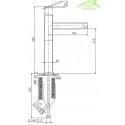Mitigeur haut lavabo LOIRA sans siphon en laiton doré